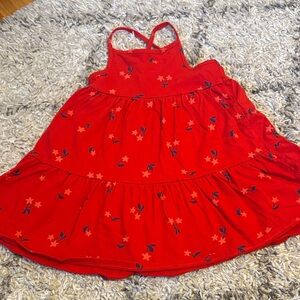 Cat & Jack Red Floral Casual Dress